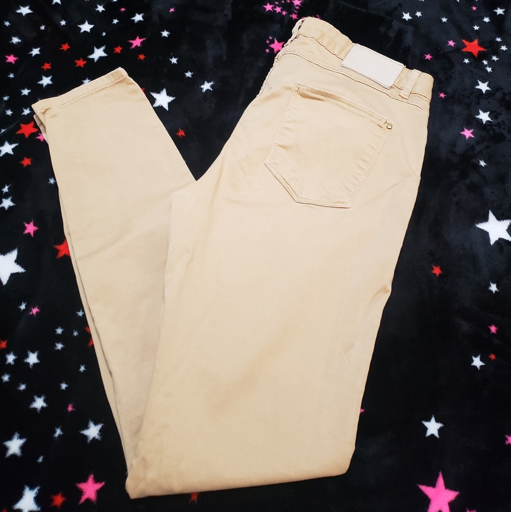 Zara Basic Denim Khaki Pants